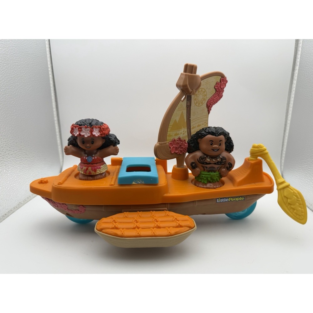 Fisher-Price Little People Disney Moana & Maui's Canoe Toy Boat Set